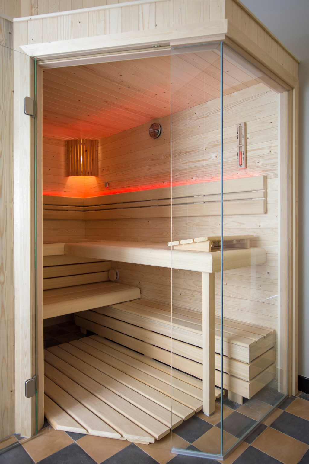 Sauna in de wellnesruimte