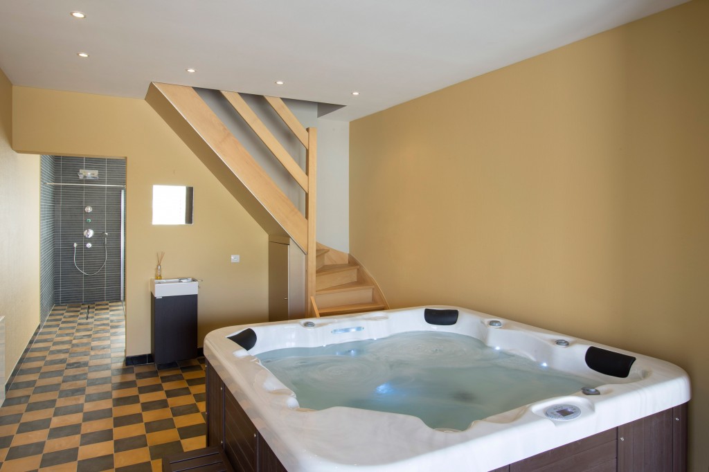 Wellnessruimte met jacuzzi, sauna & douche